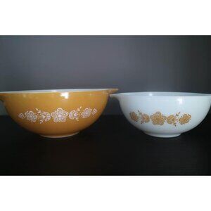 Vintage Pyrex Set of 2 #443 #444 Cinderella Mixing Bowls
